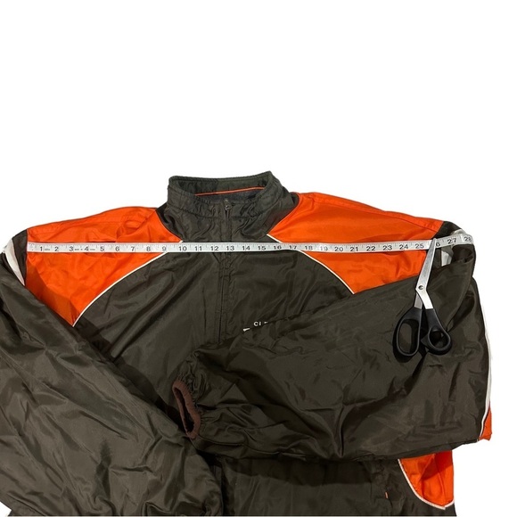 NFL Cleveland Browns Orange Reversible Full Zip Jacket Sz L Embroidered Nylon - Picture 16 of 16